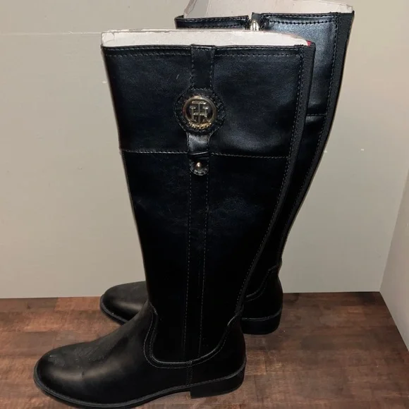 Tommy Hilfiger Shoes Nwt Tommy Hilfiger Real Leather Black And